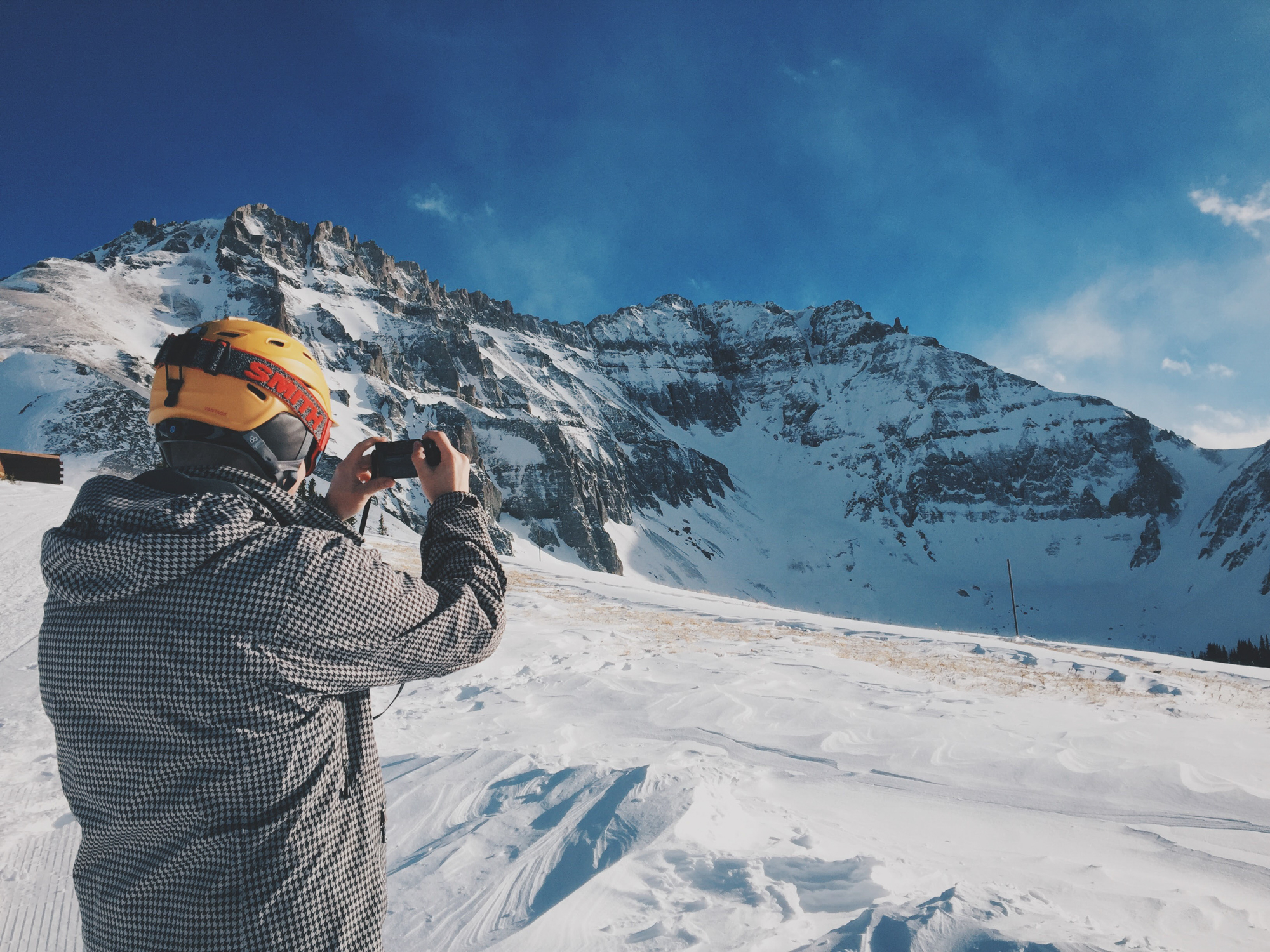 photographer taking picture of mountain in telluride colorado